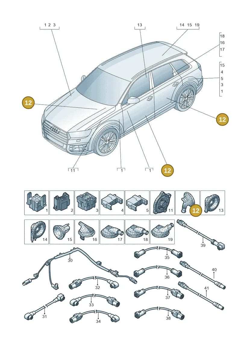 8R0971841 — Audi Q7 (2015-2025) diagram 859971780, position 12