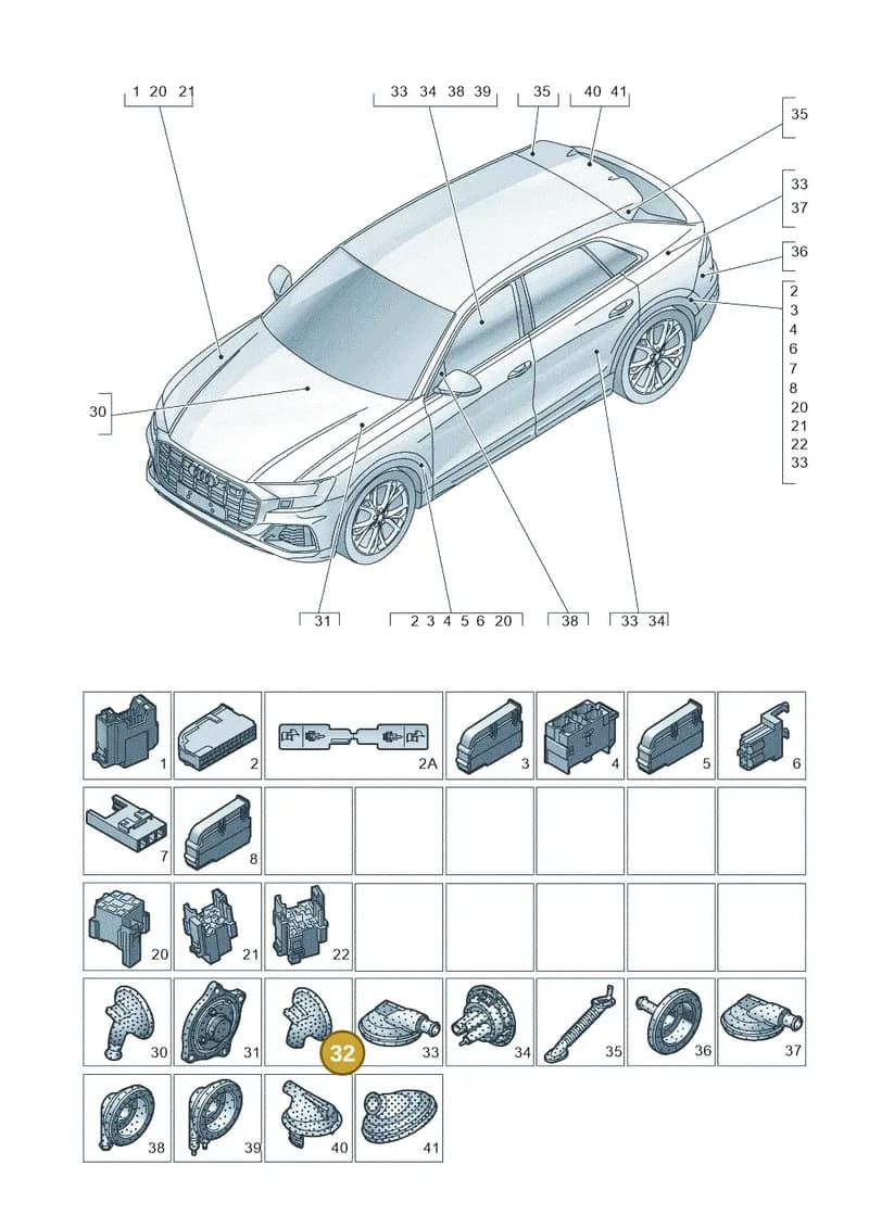 8R0971841 — Audi RS Q8 (2019-2025) diagram 429971810, position 32