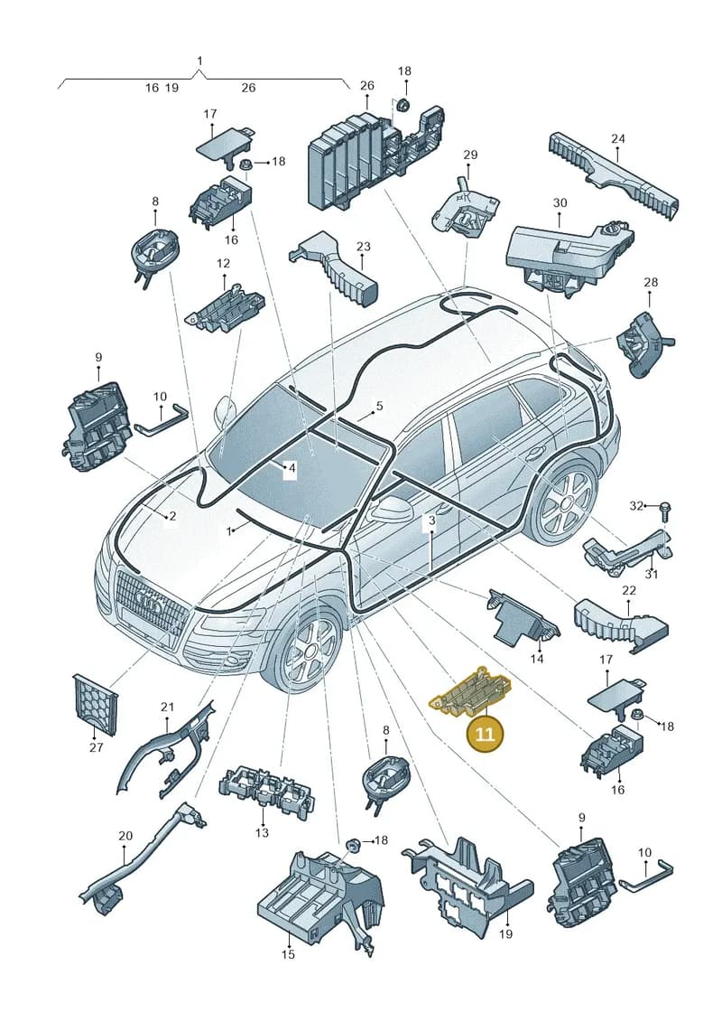 8R0971845J — Audi Q5 qu. 2.0 TDI (2012-2017) diagram 751971800, position 11