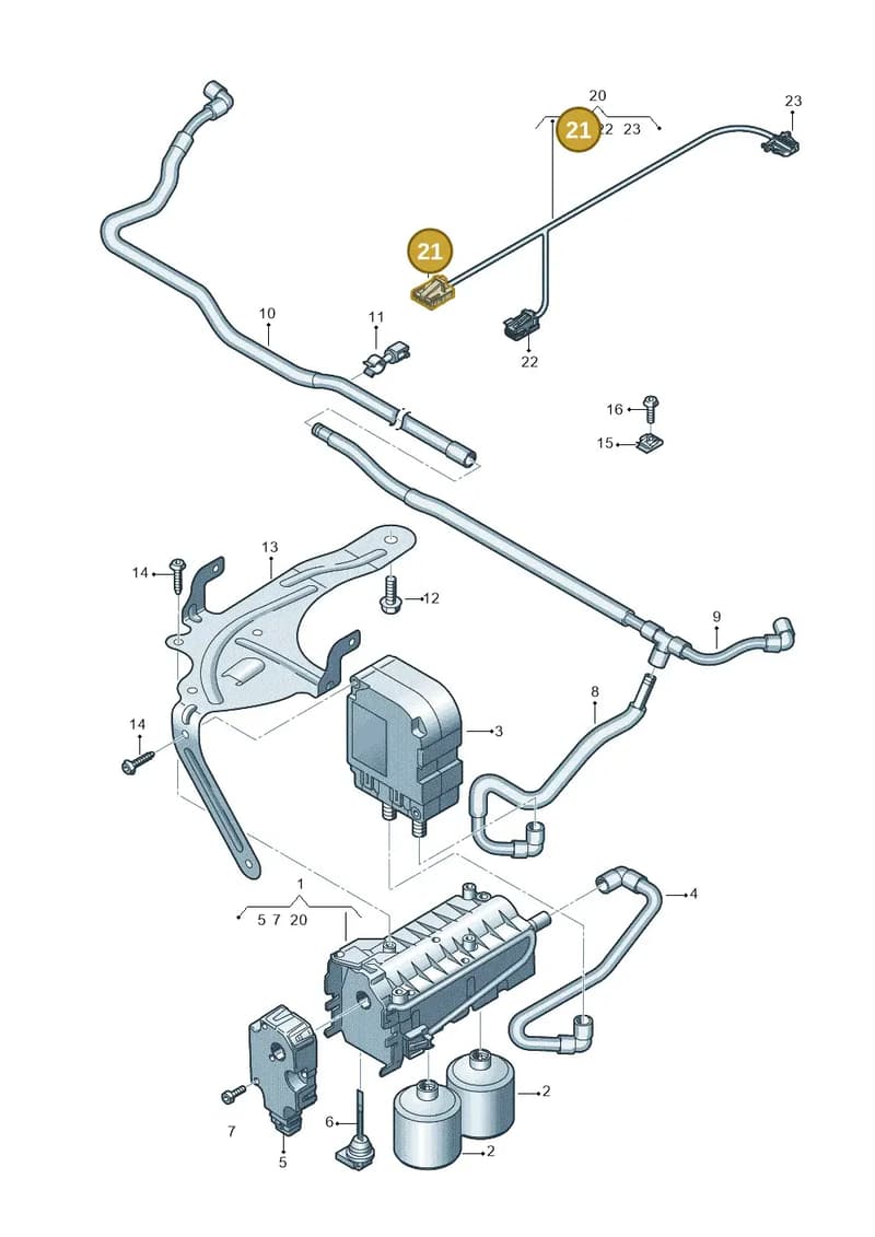 8R0973605A — Audi RS6 Avant (2019-2025) diagram 435819150, position 21