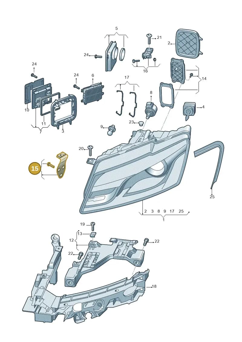 8R0998121 — Audi Q5 (2009-2018) diagram 647941100, position 15