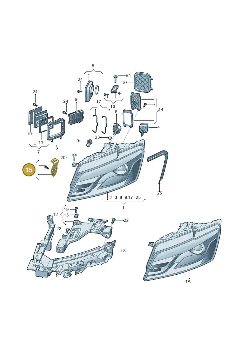 8R0998121 — Audi Q5 (2009-2018) diagram 687941005, position 15