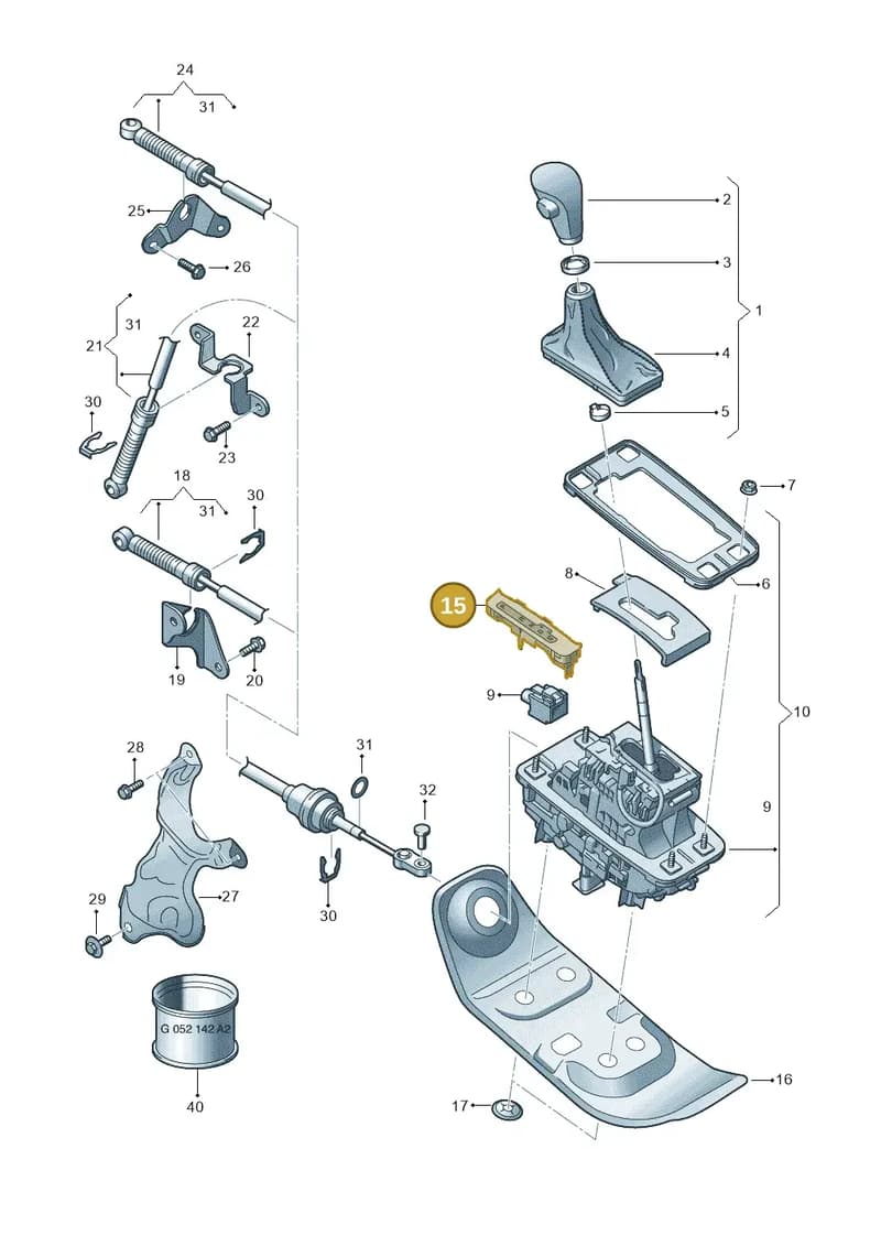 8R17134633Q7 — Audi Q5 qu. 2.0 TDI (2012-2017) diagram 670713100, position 15