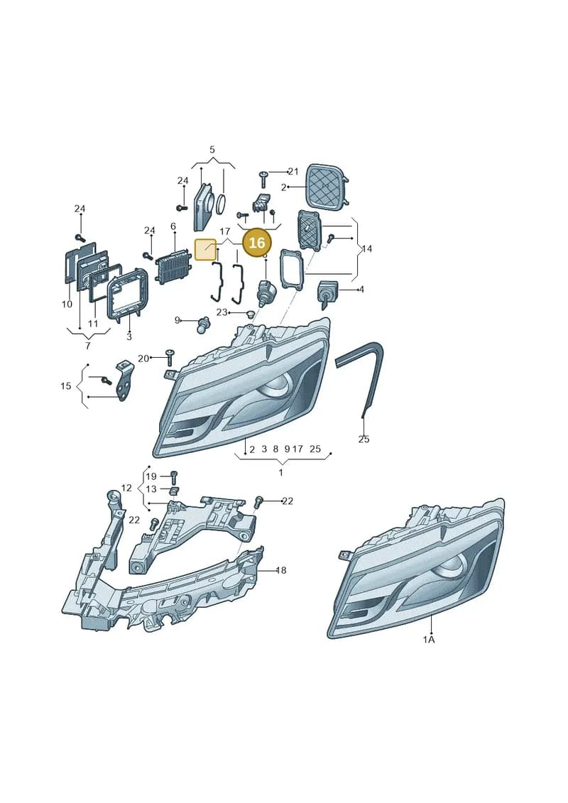 8R1998121 — Audi Q5 (2009-2018) diagram 687941005, position 16