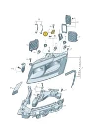 8R1998121 Audi Repair Kit for Headlamp Housing