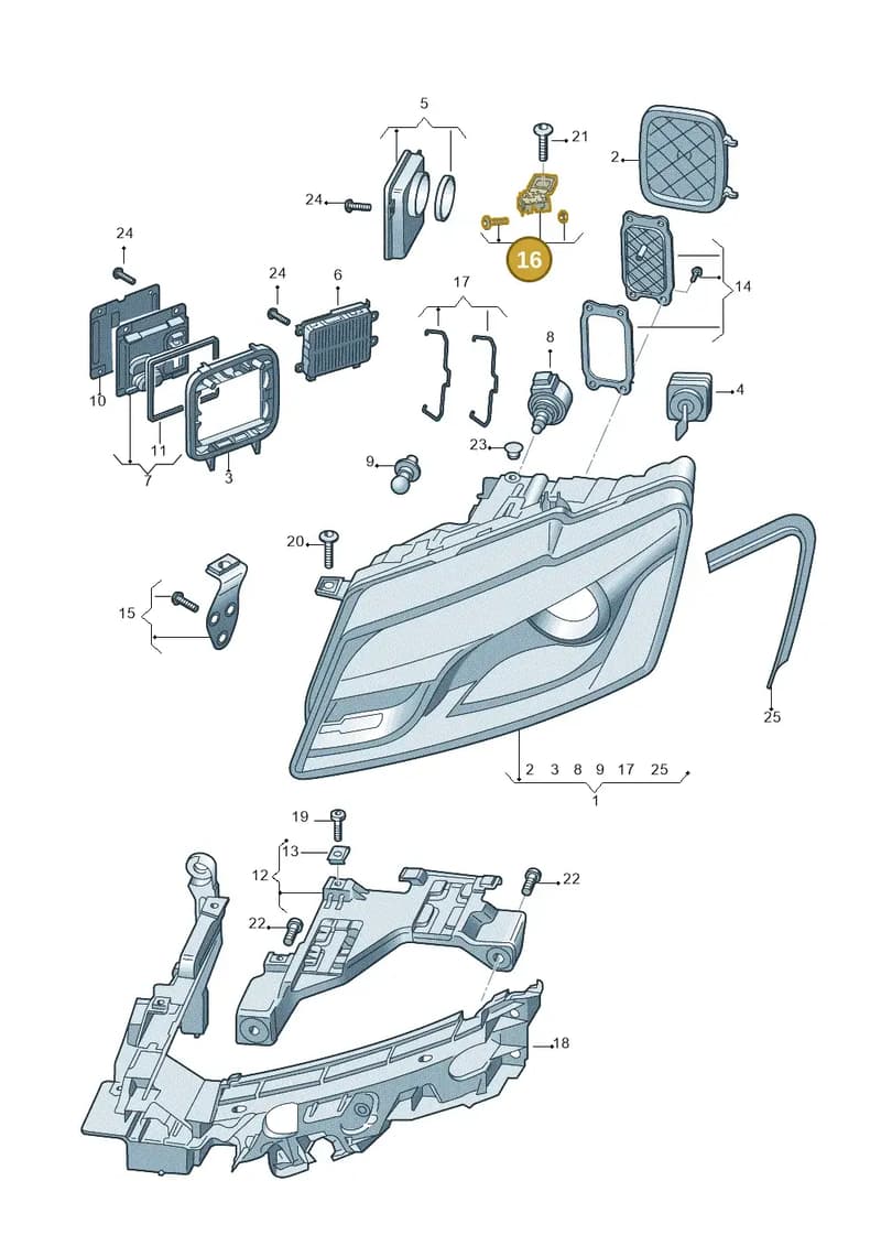 8R1998122 — Audi Q5 (2009-2018) diagram 647941100, position 16
