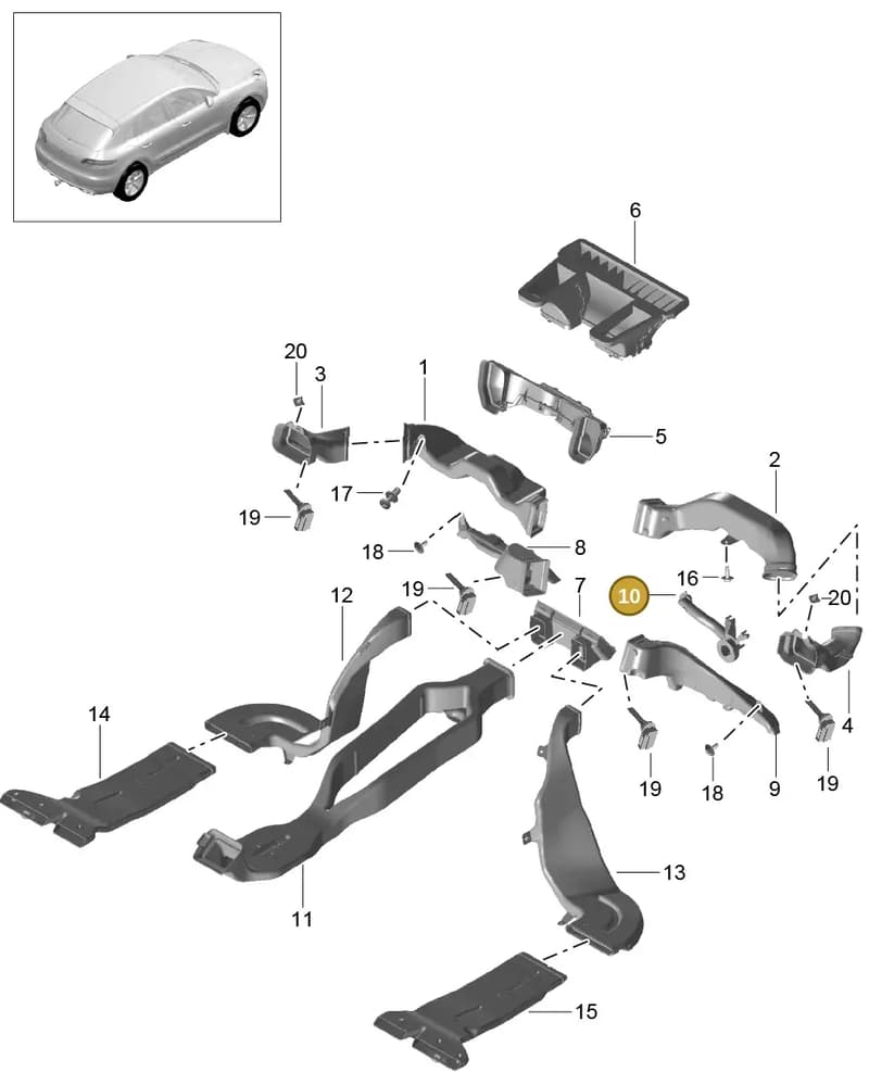 8R2816311 — Porsche Macan (2013-2018) diagram p44813040, position 10