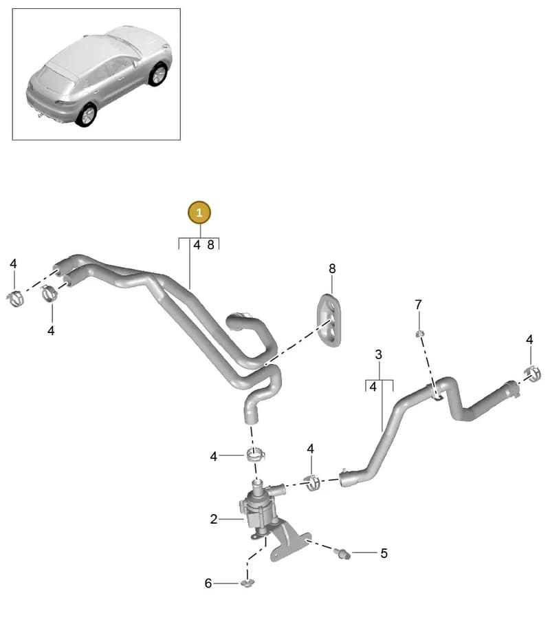 8R2819350F — Porsche Macan (2013-2018) diagram p44813000, position 1