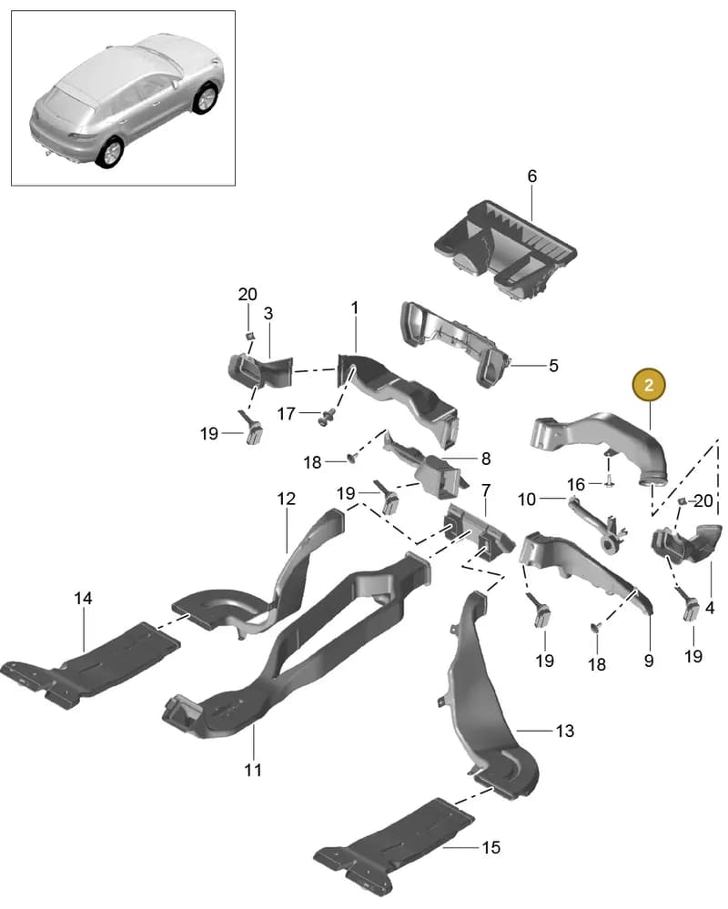 8R2819656 — Porsche Macan (2013-2018) diagram p44813040, position 2