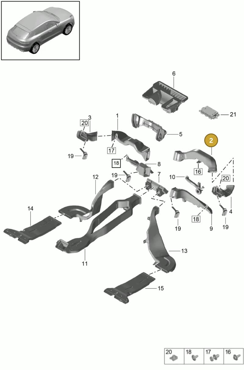 8R2819656 — Porsche Macan (2018-2022) diagram p52814100, position 2