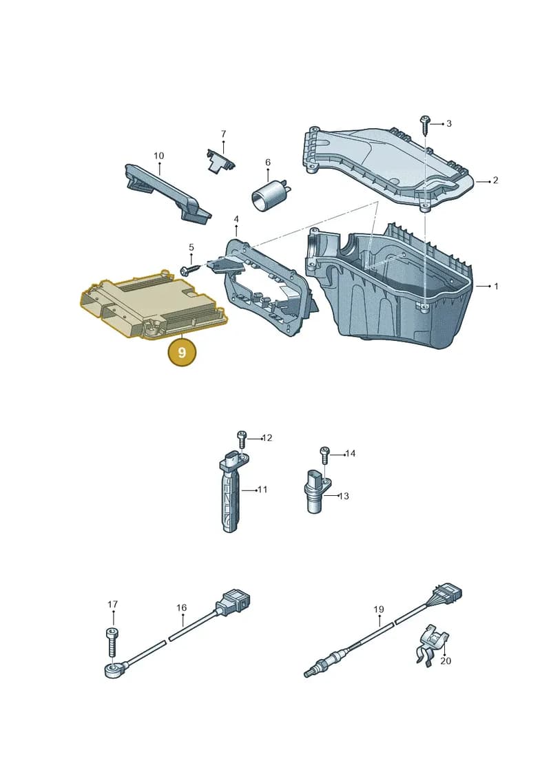 8R2907115C — Audi Q5 qu. 2.0 TDI (2012-2017) diagram 751906000, position 9