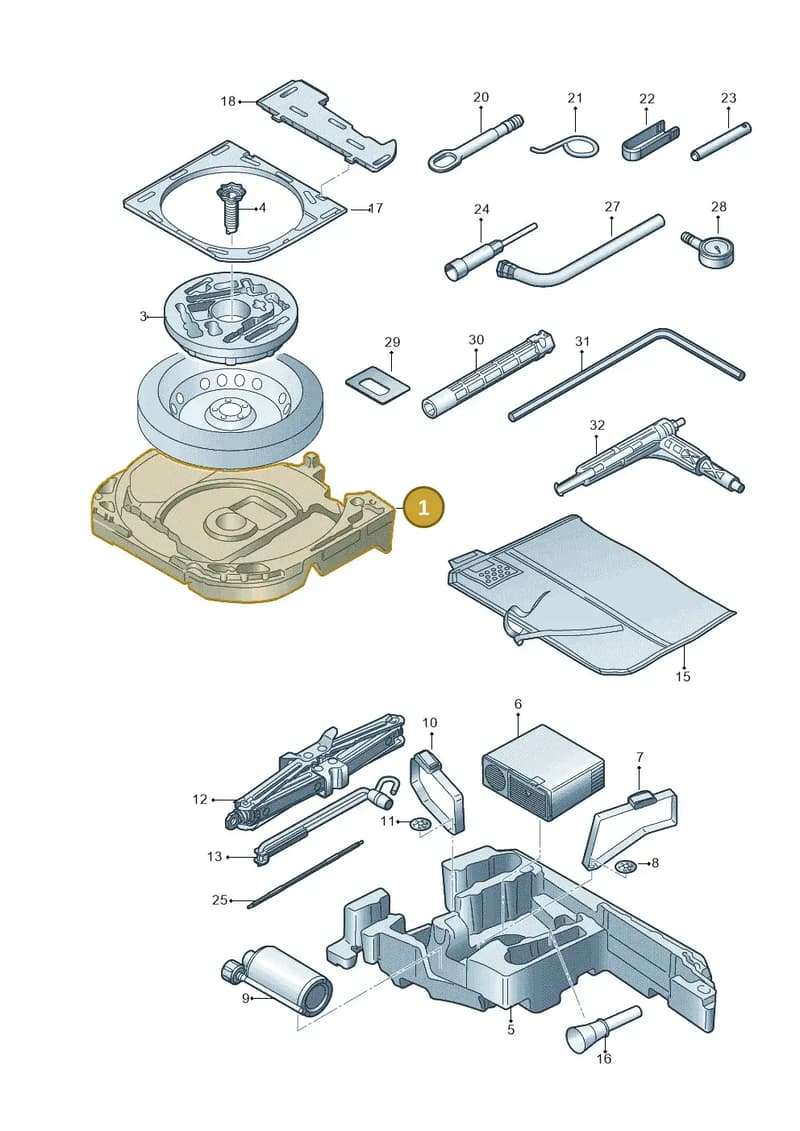 8S0012109P — Audi TTS (2014-2023) diagram 850011100, position 1