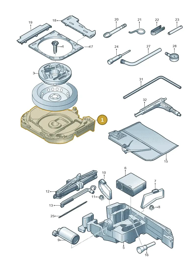 8S0012109P — Audi TT RS (2016-2023) diagram 898011100, position 1