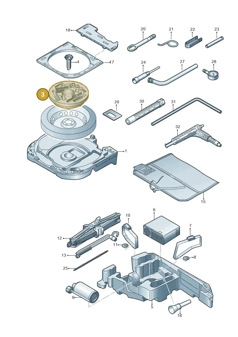 8S0012109Q — Audi TTS (2014-2023) diagram 850011100, position 3