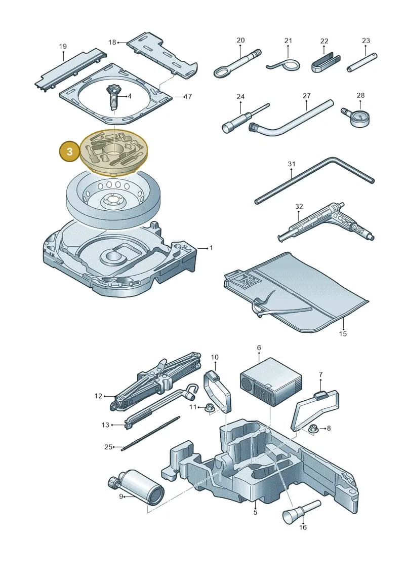 8S0012109Q — Audi TT RS (2016-2023) diagram 898011100, position 3