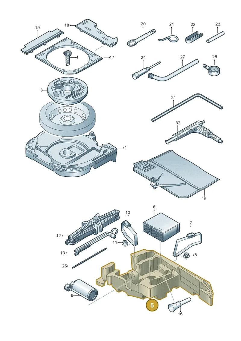 8S0012109R — Audi TT RS (2016-2023) diagram 898011100, position 5
