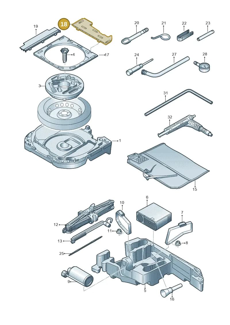 8S0012127C — Audi TT RS (2016-2023) diagram 898011100, position 18