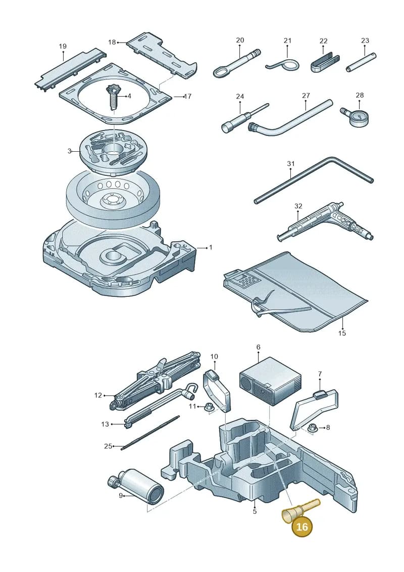 8S0012167 — Audi TT RS (2016-2023) diagram 898011100, position 16