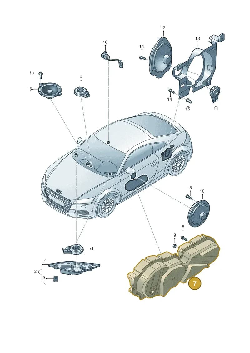 8S0035298A — Audi TT RS (2016-2023) diagram 850035350, position 7