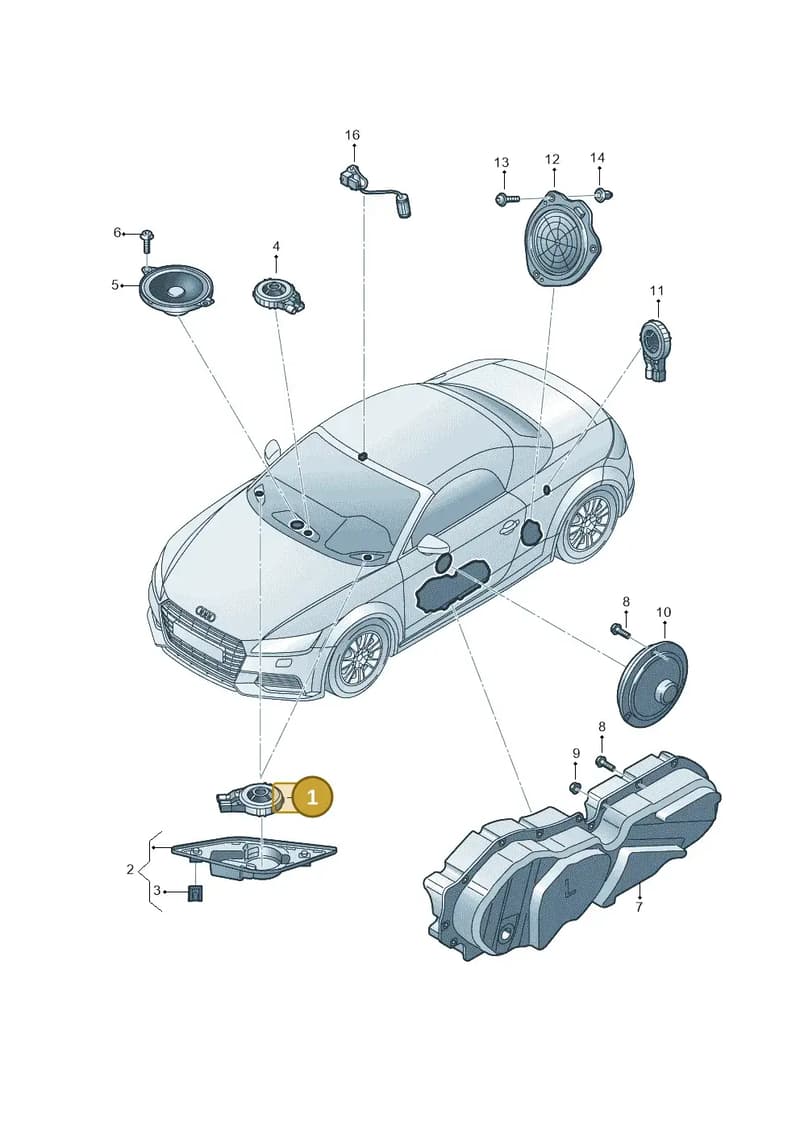 8S0035398 — Audi TT RS (2016-2023) diagram 850035360, position 1