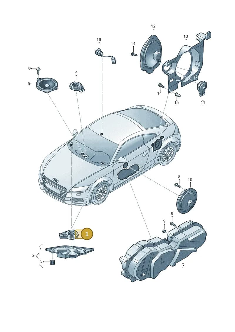 8S0035398 — Audi TT RS (2016-2023) diagram 850035350, position 1