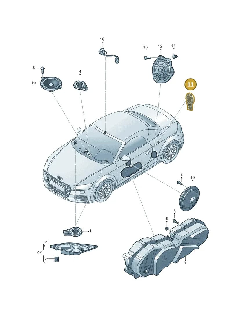 8S0035399 — Audi TT RS (2016-2023) diagram 850035360, position 11
