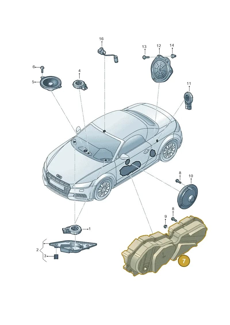 8S0035411 — Audi TT RS (2016-2023) diagram 850035360, position 7