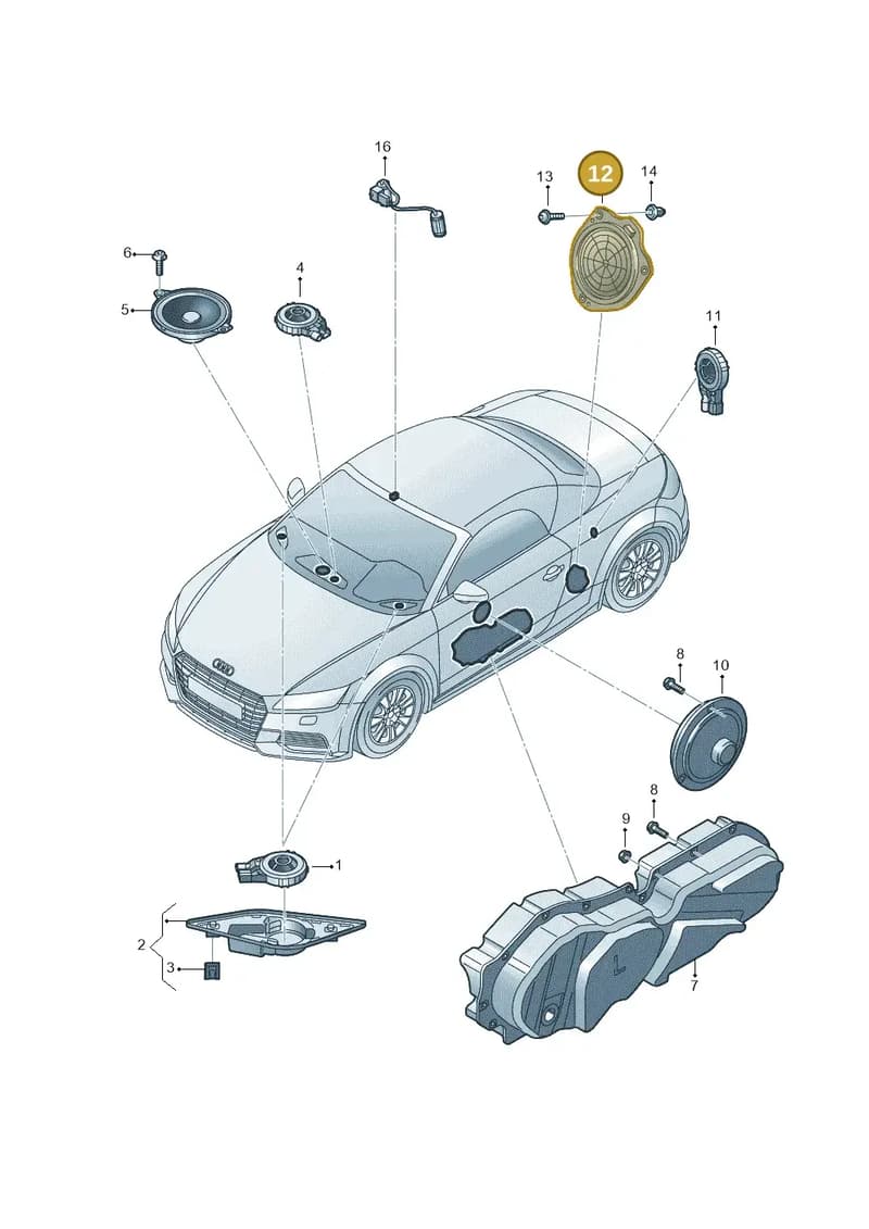 8S0035411A — Audi TT RS (2016-2023) diagram 850035360, position 12
