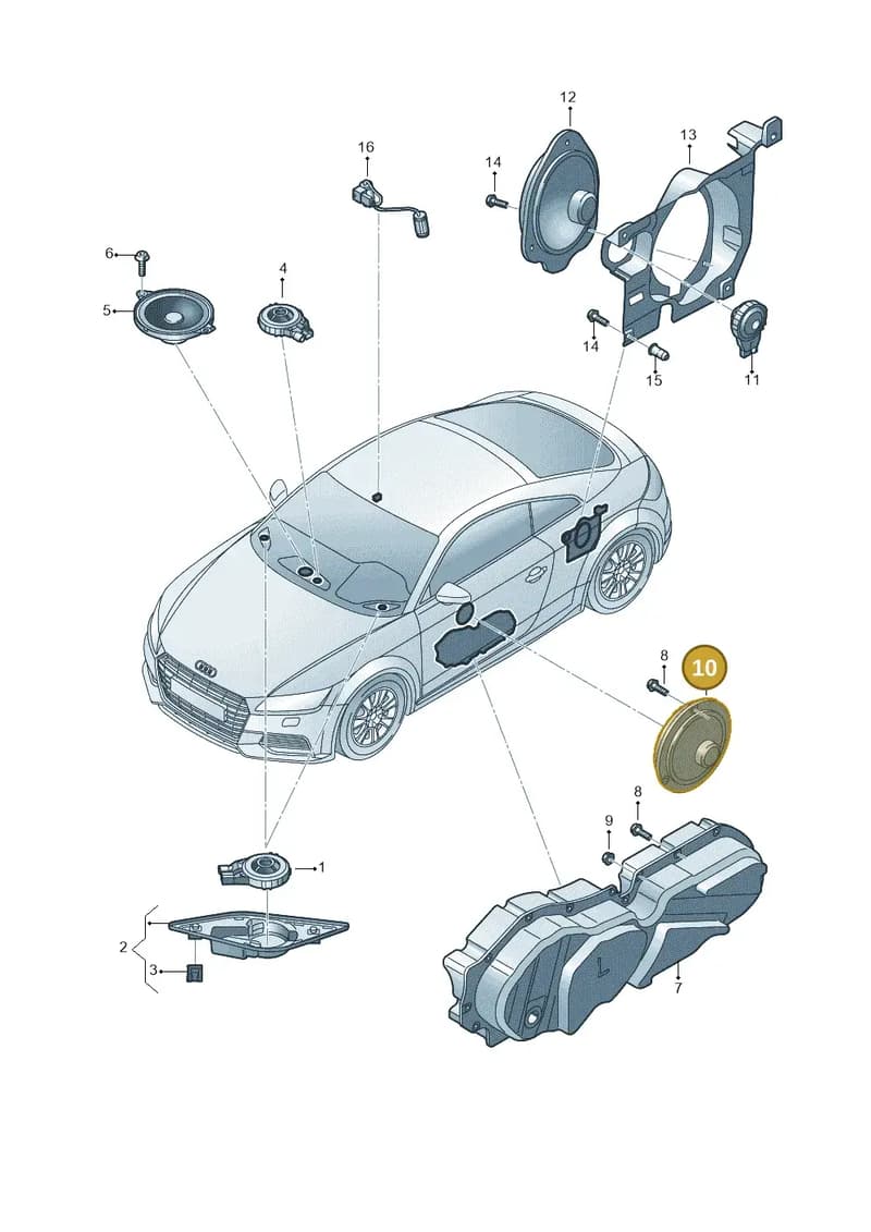 8S0035454 — Audi TT RS (2016-2023) diagram 850035350, position 10