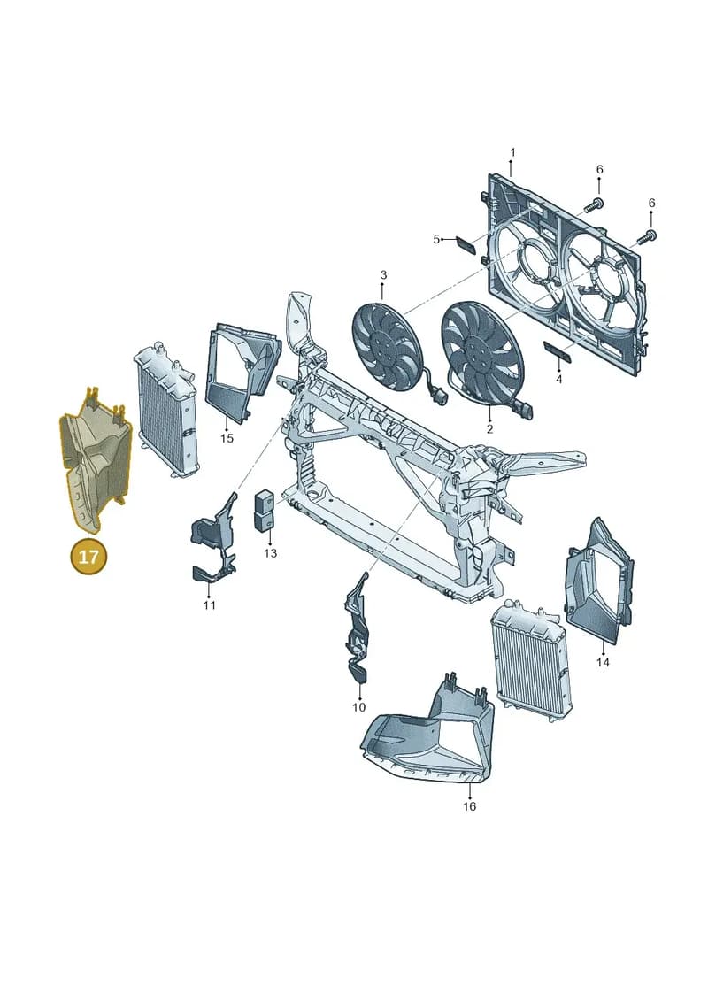 8S0121674B — Audi TT RS (2016-2023) diagram 898000020, position 17