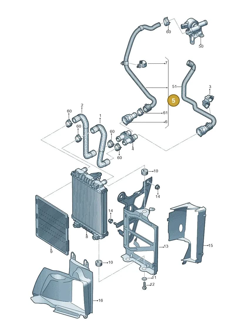 8S0122051A — Audi TTS (2014-2023) diagram 850121420, position 5