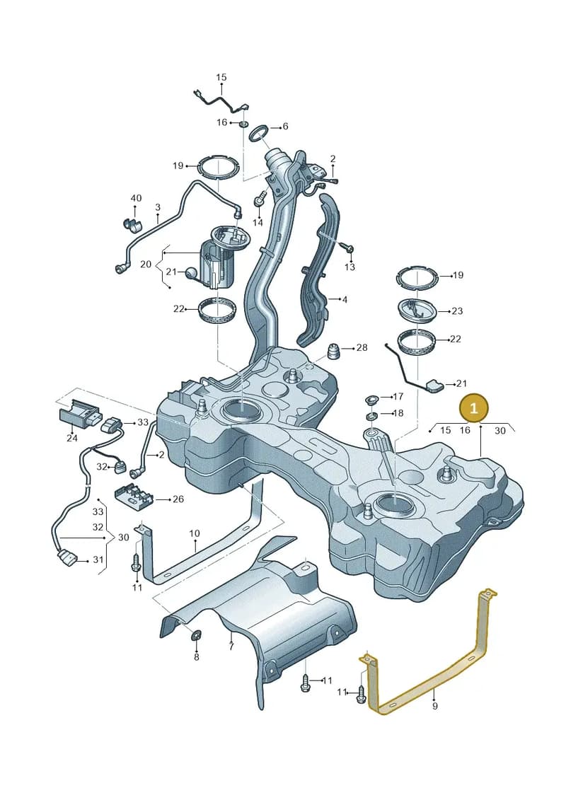 8S0201060AA — Audi TT RS (2016-2023) diagram 898201200, position 1