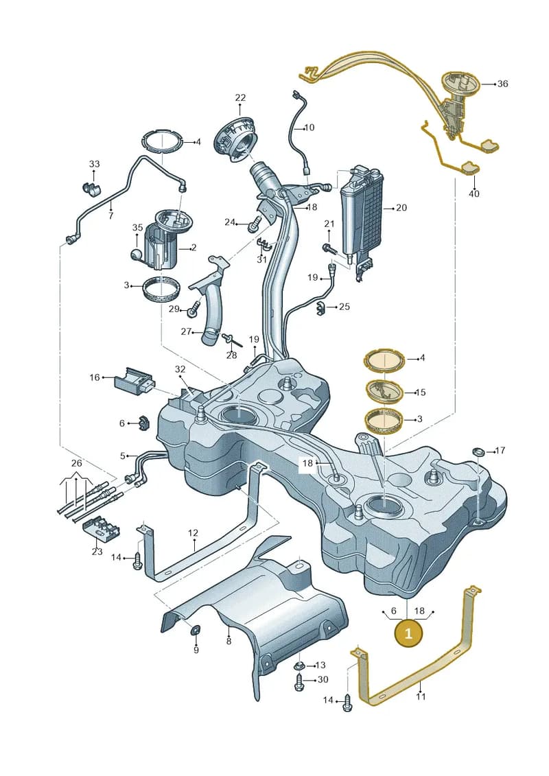 8S0201060AE — Audi TTS (2014-2023) diagram 850201211, position 1
