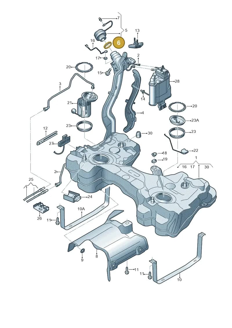 8S0201156 — Audi TTS (2014-2023) diagram 746201470, position 6