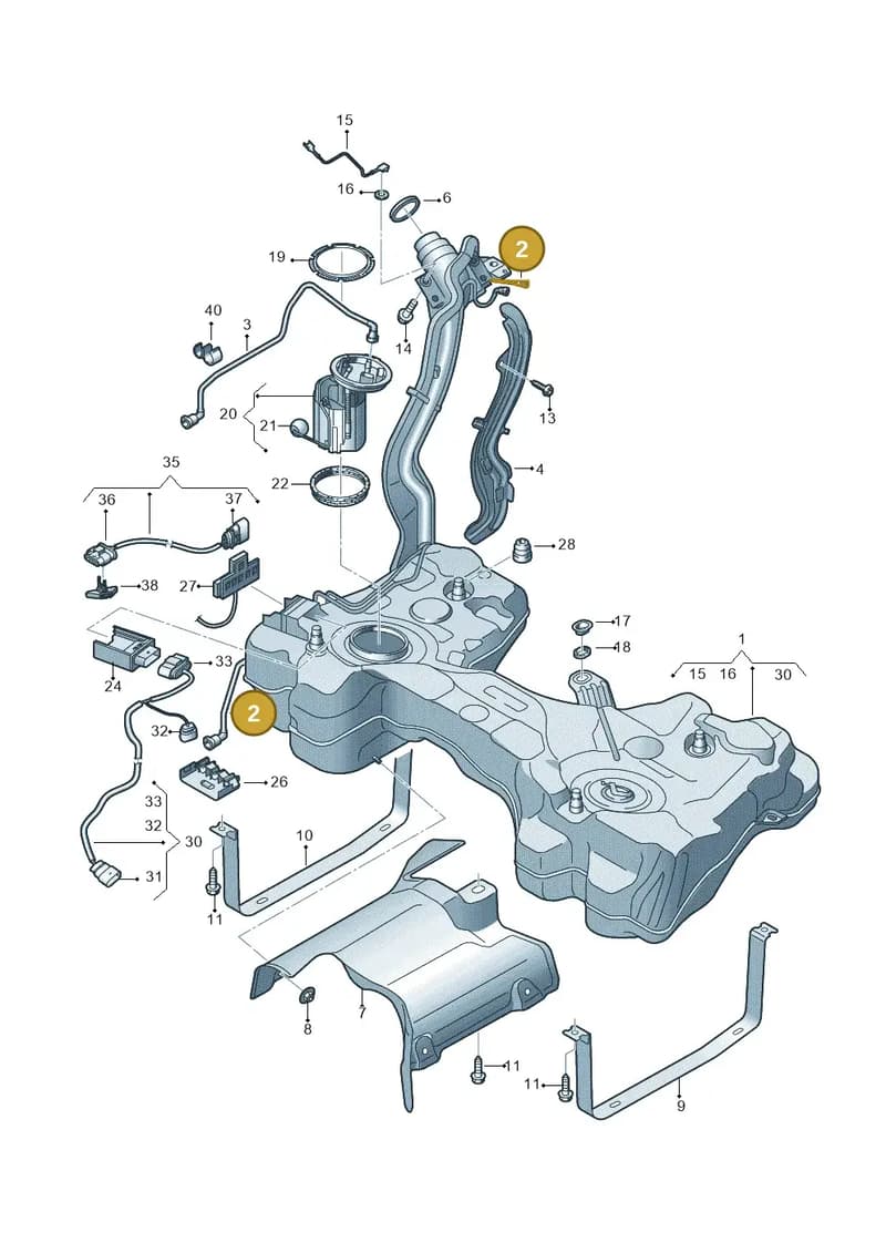 8S0201931B — Audi TT RS (2016-2023) diagram 898201250, position 2
