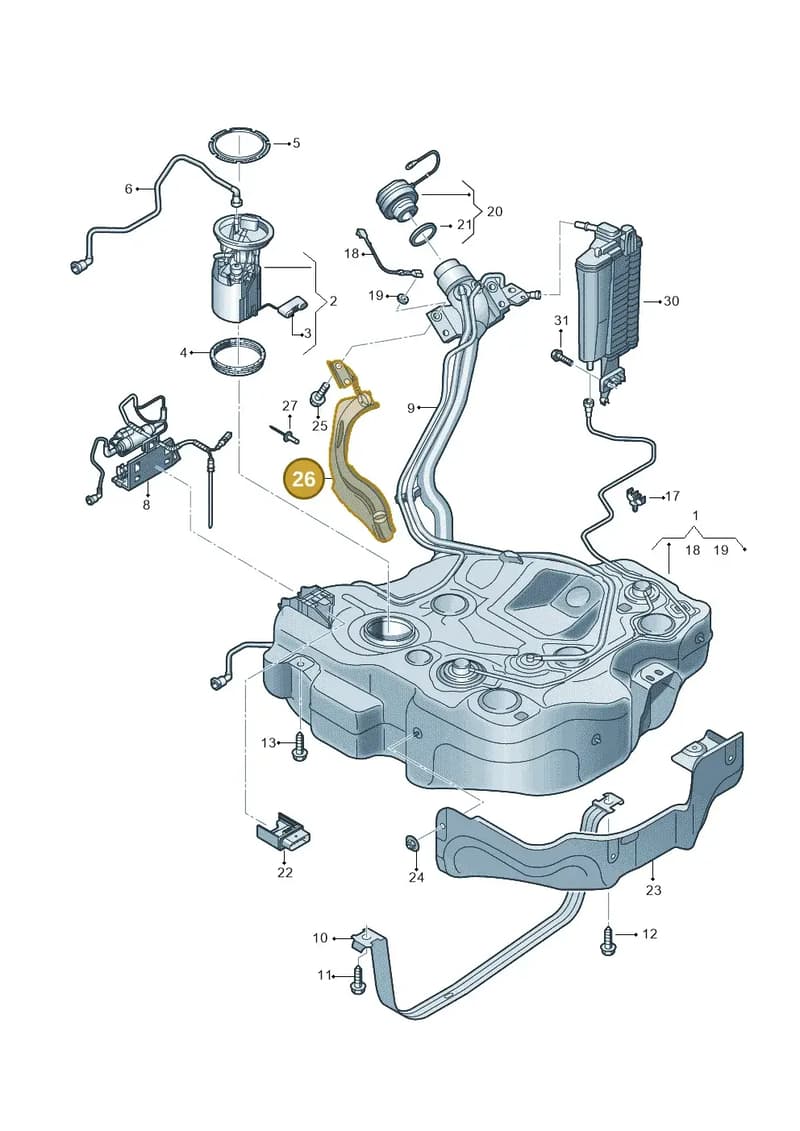 8S0201974 — Audi TTS (2014-2023) diagram 596201010, position 26