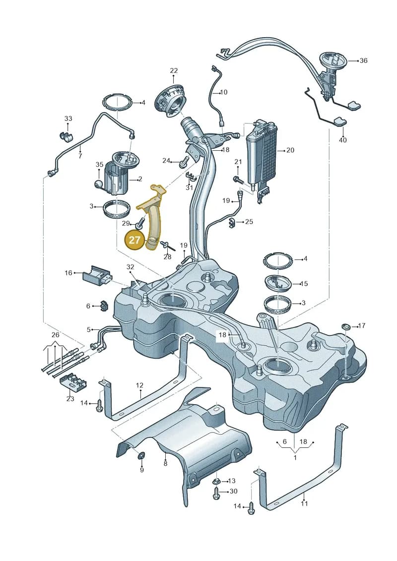 8S0201974 — Audi TTS (2014-2023) diagram 850201211, position 27