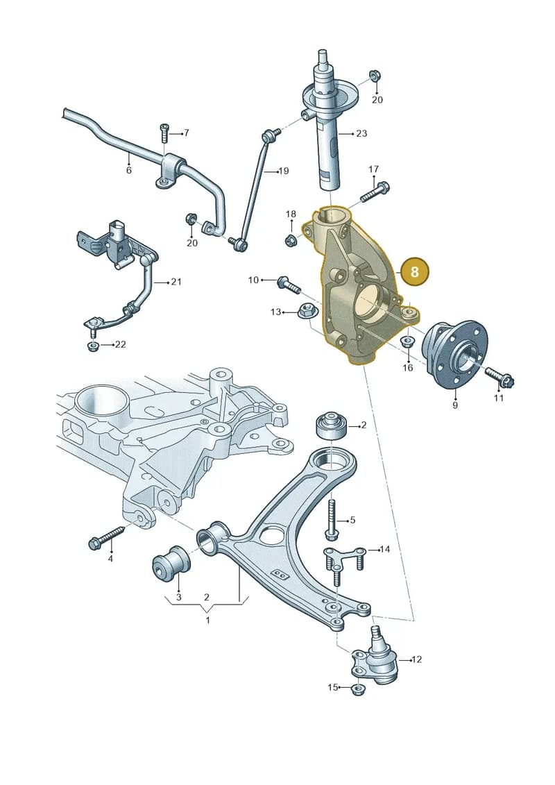 8S0407253F — Audi TT RS (2016-2023) diagram 850407000, position 8
