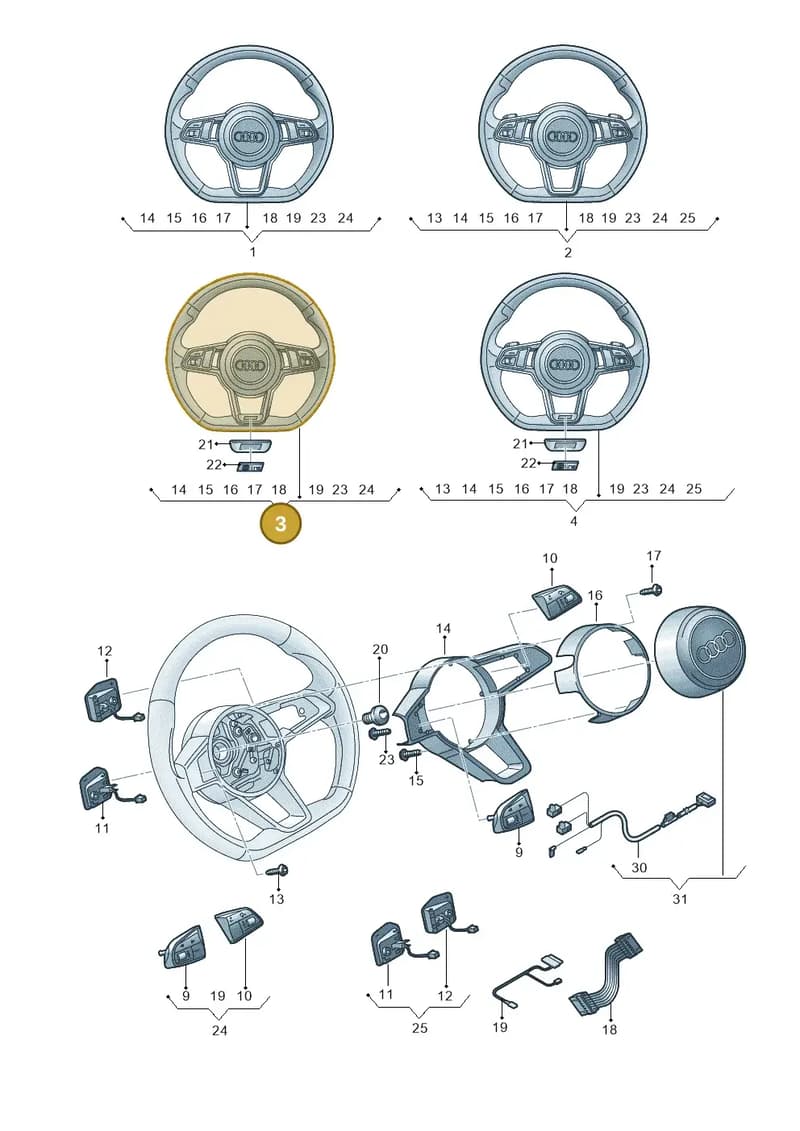 8S0419091QJAH — Audi TTS (2014-2023) diagram 850419000, position 3