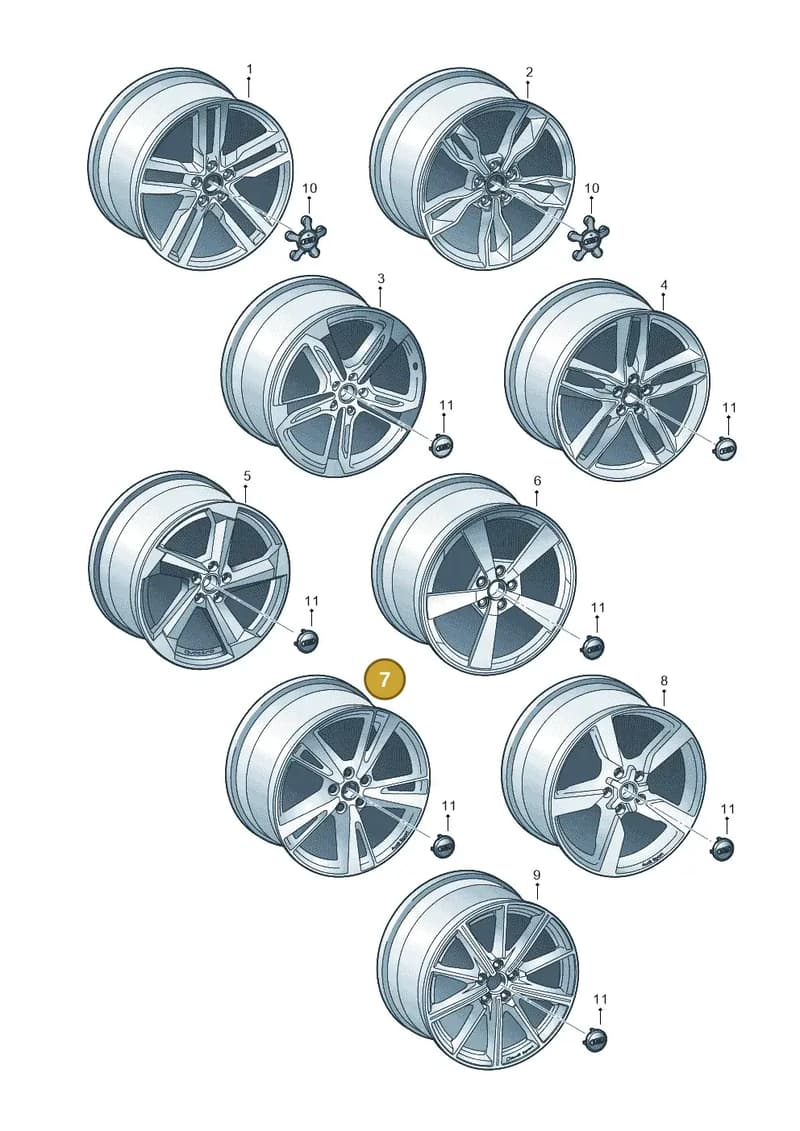 8S0601025AL — Audi TTS (2014-2023) diagram 850601900, position 7