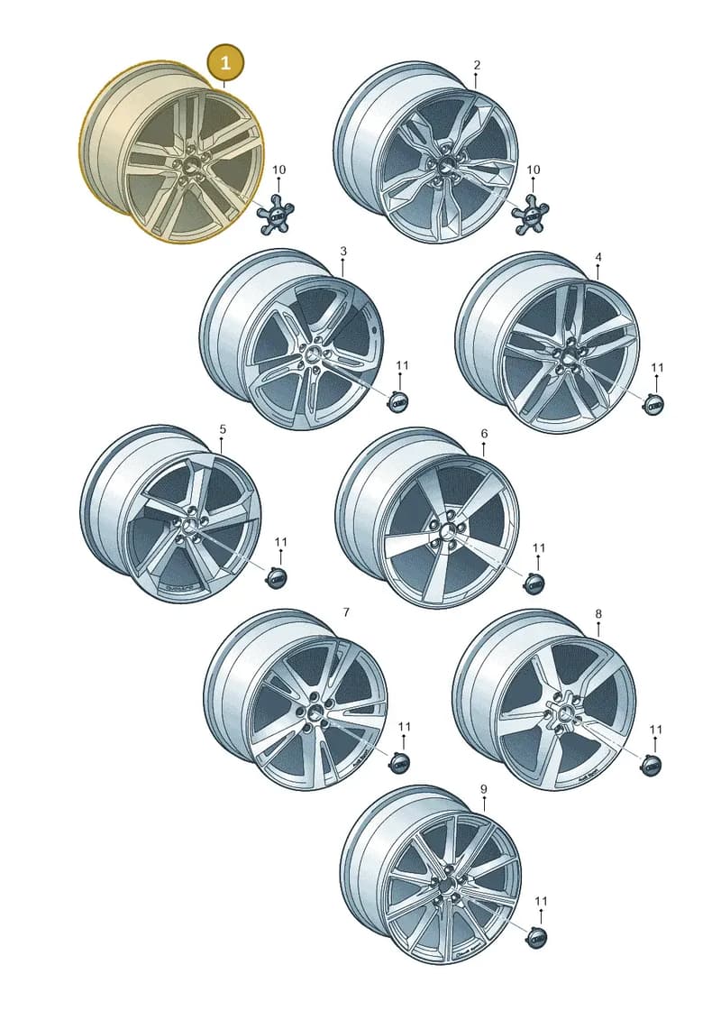 8S0601025F — Audi TTS (2014-2023) diagram 850601900, position 1