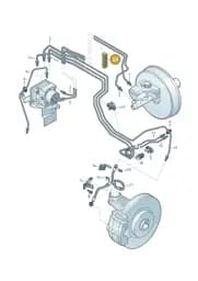 8S0611797A Audi Retainer for Brake Pipe