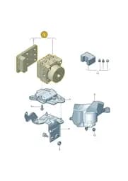 8S0614517JBEF Audi ABS Unit with Control Unit (Inflated and Vented BEF)