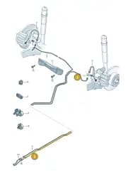 8S0614741F Audi Brake Line