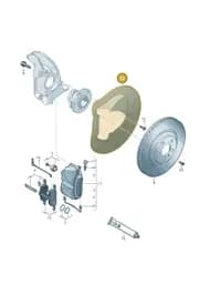 8S0615312 Audi Cover Plate for Brake Disc