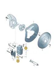 8S0698471A Audi Set of Gaskets for Brake Caliper Housing