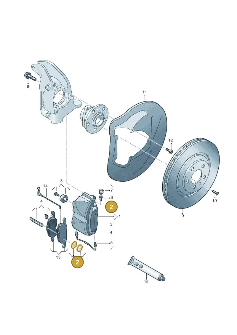 8S0698471A — Audi A4 (2015-2025) diagram 850615500, position 2
