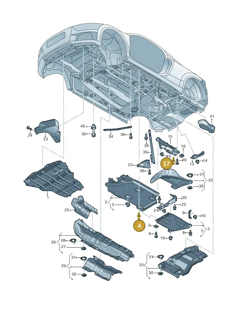 8S0805163 — Audi TTS (2014-2023) diagram 850825100, position 4+17