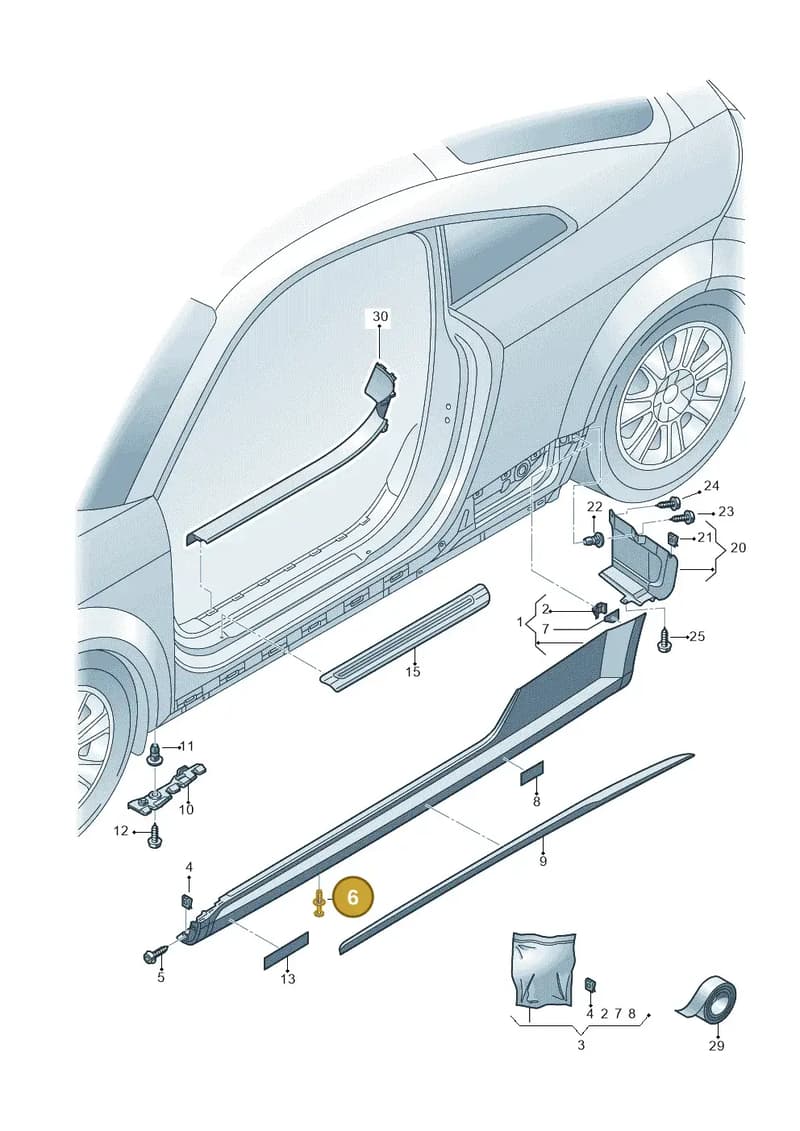8S0805163 — Audi TT RS (2016-2023) diagram 850853000, position 6