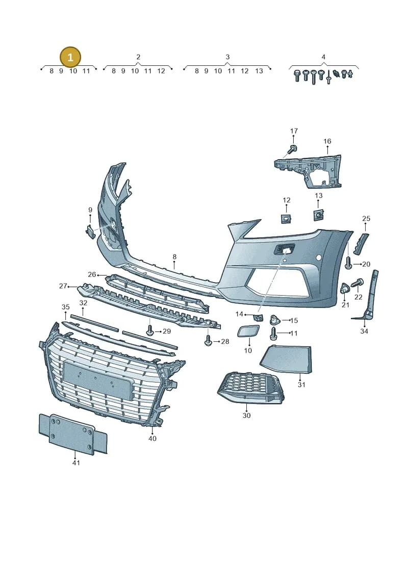 8S0807065CGRU — Audi TTS (2014-2023) diagram 850807200, position 1